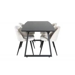 Inca t Spisebordssæt - Beige og Sort