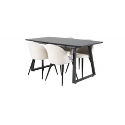 Inca t Spisebordssæt - Beige og Sort