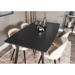 Inca t Spisebordssæt - Beige og Sort