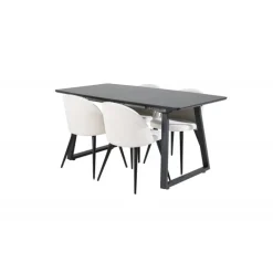 Inca t Spisebordssæt - Beige og Sort