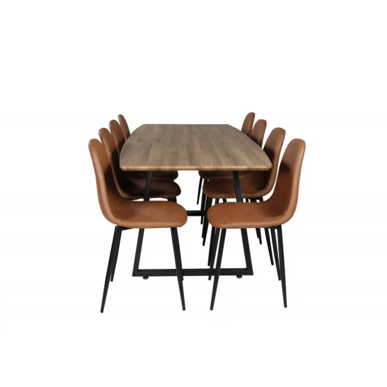 Inca t Spisebordssæt - Sort og Brun og - Natur