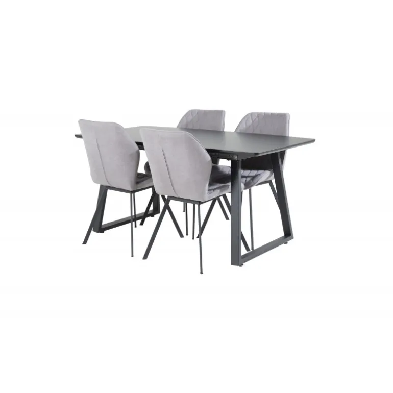 Inca t Spisebordssæt - Sort og Grå