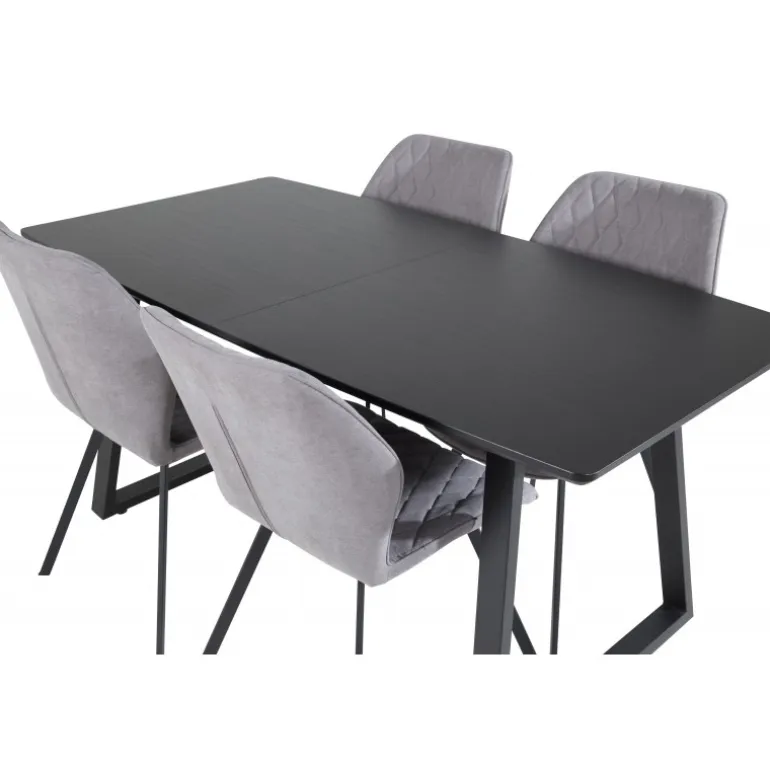 Inca t Spisebordssæt - Sort og Grå