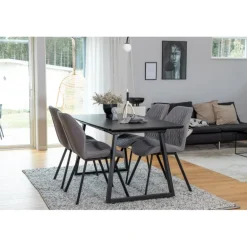 Inca t Spisebordssæt - Sort og Grå