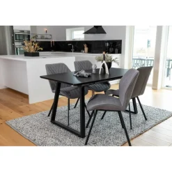 Inca t Spisebordssæt - Sort og Grå