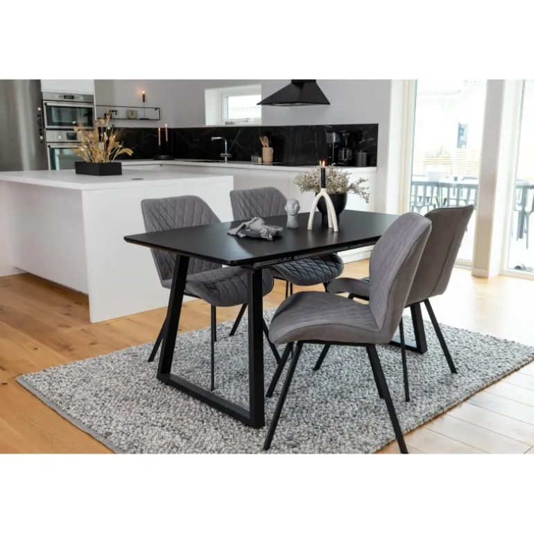 Inca t Spisebordssæt - Sort og Grå