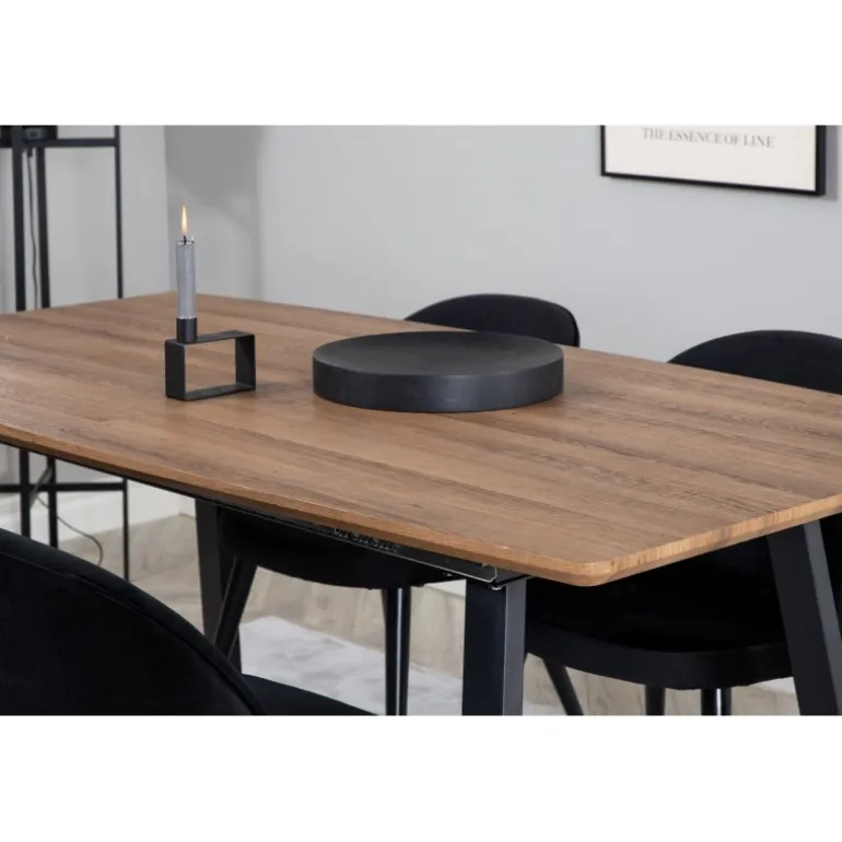 Inca t Spisebordssæt - Sort og Natur