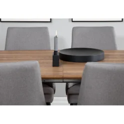 Inca t Spisebordssæt - Sort, Grå og Natur