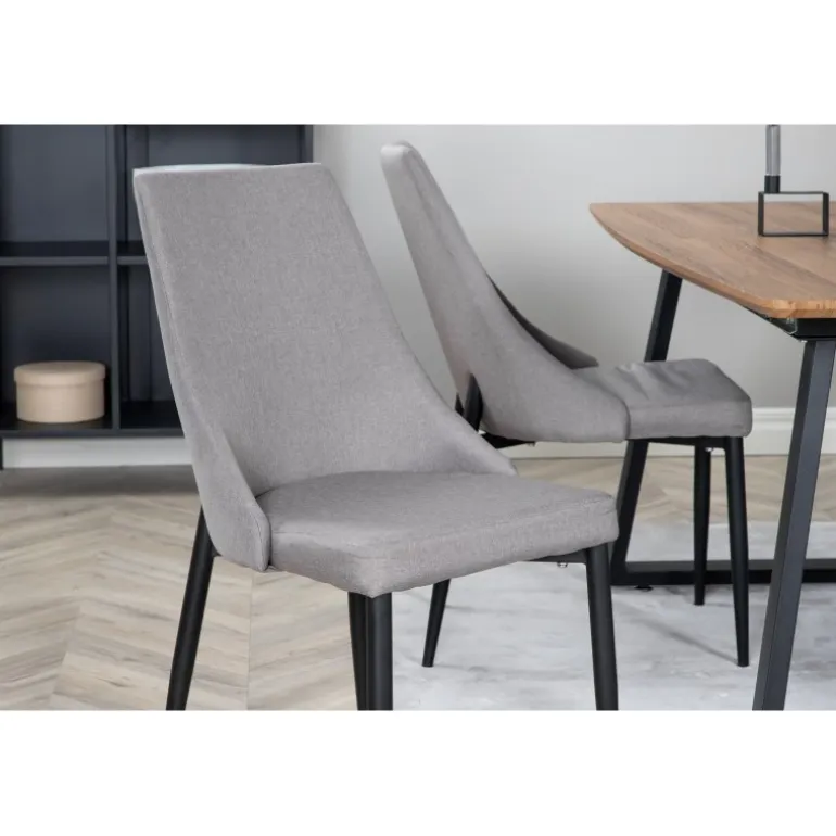 Inca t Spisebordssæt - Sort, Grå og Natur