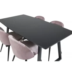 Inca t Spisebordssæt - Sort og Pink