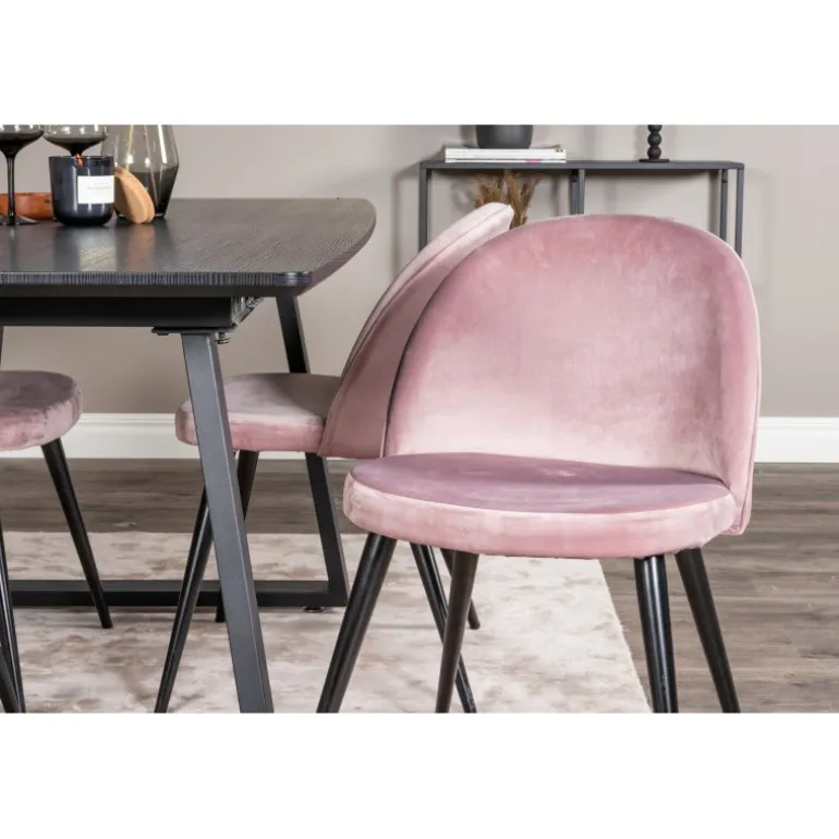 Inca t Spisebordssæt - Sort og Pink