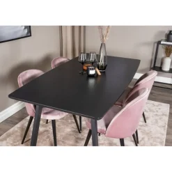 Inca t Spisebordssæt - Sort og Pink