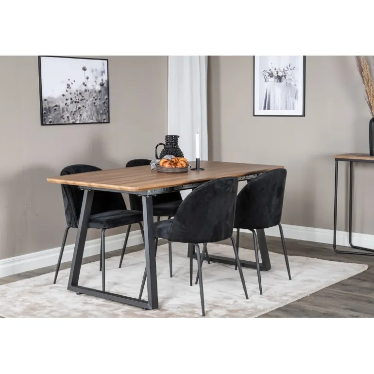 Inca t Spisebordssæt - Sort og Natur