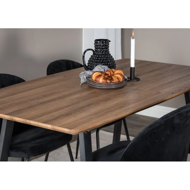 Inca t Spisebordssæt - Sort og Natur