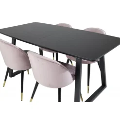 Inca t Spisebordssæt - Sort og Pink