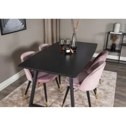 Inca t Spisebordssæt - Sort og Pink