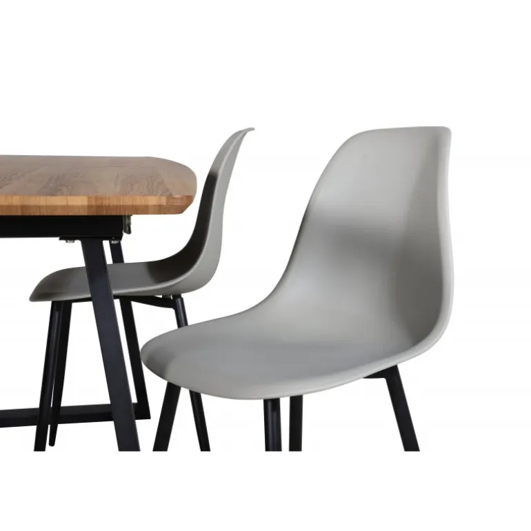 Inca t Spisebordssæt - Sort, Grå og Natur