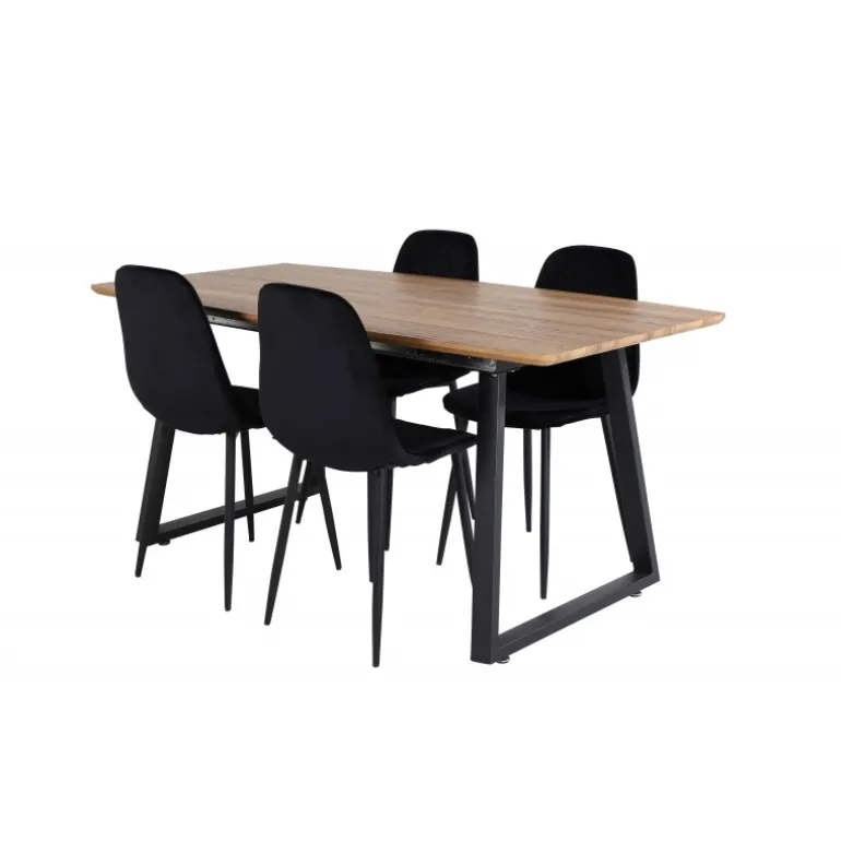 Inca t Spisebordssæt - Sort og Natur