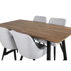 Inca t Spisebordssæt - Sort, Grå og Natur