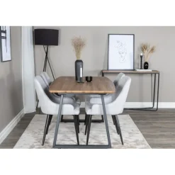 Inca t Spisebordssæt - Sort, Grå og Natur