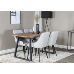 Inca t Spisebordssæt - Sort, Grå og Natur