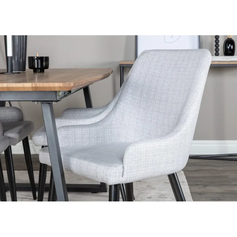 Inca t Spisebordssæt - Sort, Grå og Natur