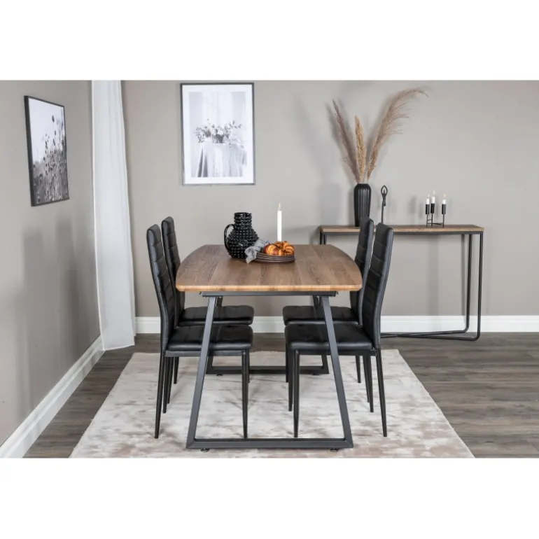 Inca t Spisebordssæt - Sort og Natur