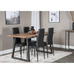 Inca t Spisebordssæt - Sort og Natur