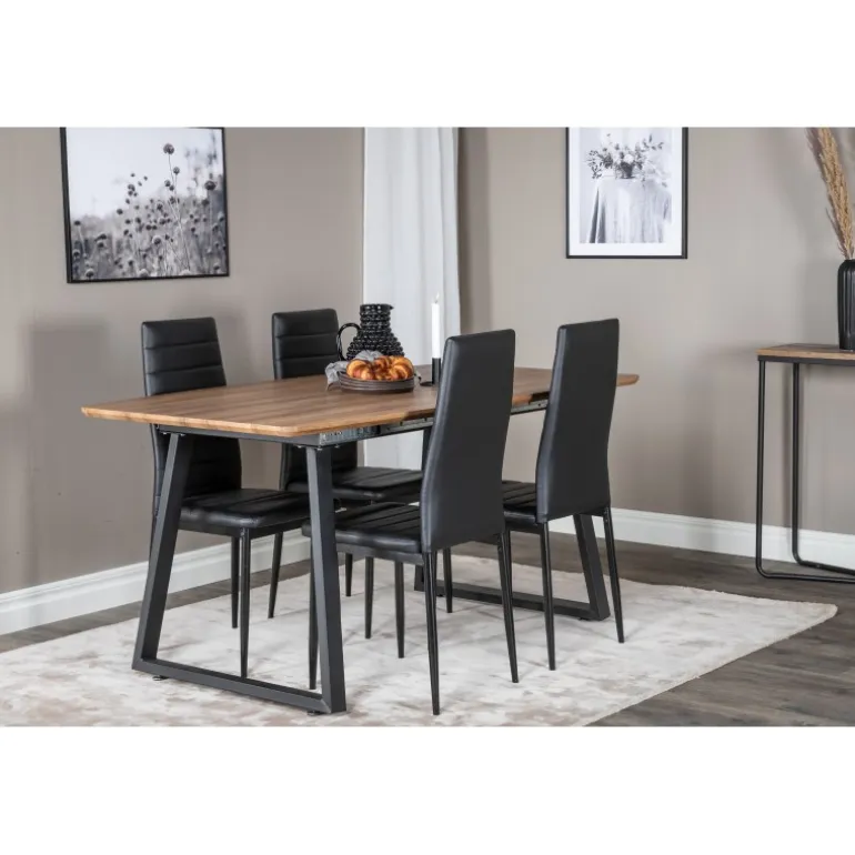 Inca t Spisebordssæt - Sort og Natur