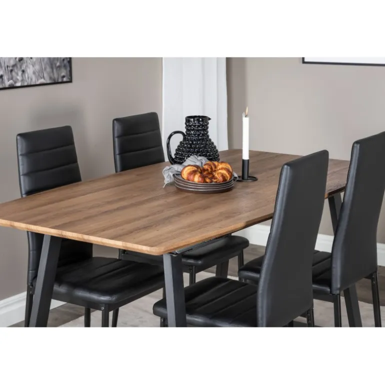 Inca t Spisebordssæt - Sort og Natur