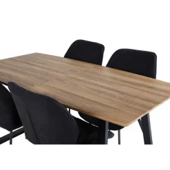 Inca t Spisebordsæt - Sort og Natur