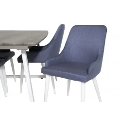 Inca t Spisestuesæt - Blå, Grå og Hvid