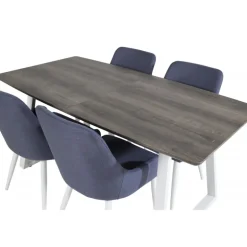 Inca t Spisestuesæt - Blå, Grå og Hvid