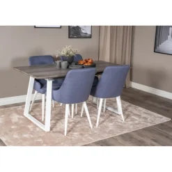 Inca t Spisestuesæt - Blå, Grå og Hvid