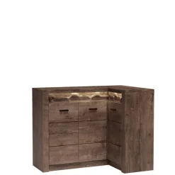 INDIANAPOLIS hjørnekommode KAT I15 mørk asketræ