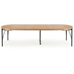 INFERNO Spisebord med udtræk, - Natur eg / Sort