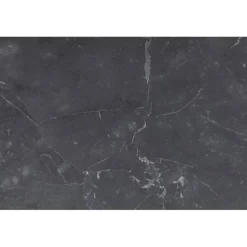 Infinity rektangulær sofabordsæt 120x60 - sort melamin med marmorprint og sort metal