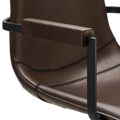 Isabel spisebordstol med armlæn - Mørkebrunt