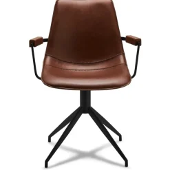 Isabel spisebordstol med armlæn - Cognac