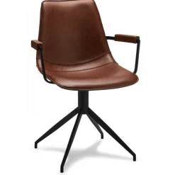 Isabel spisebordstol med armlæn - Cognac