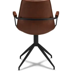 Isabel spisebordstol med armlæn - Cognac