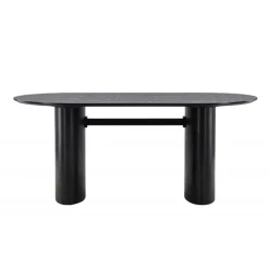 Isolde Ovalt spisebord 180 x 90 cm - Sort