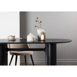 Isolde Ovalt spisebord 180 x 90 cm - Sort