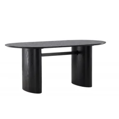 Isolde Ovalt spisebord 180 x 90 cm - Sort