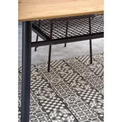 JACKSON bord, - bordplade - gylden eg, ben - Sort