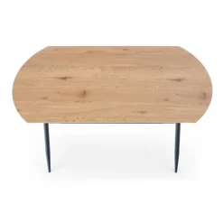 JACKSON bord, - bordplade - gylden eg, ben - Sort