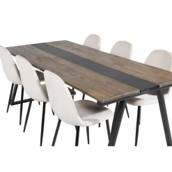 Jakarta Spisebordssæt - Beige, Sort og Natur