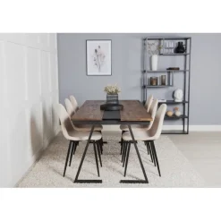 Jakarta Spisebordssæt - Beige, Sort og Natur