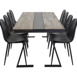 Jakarta Spisebordssæt - Sort og Natur