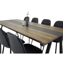 Jakarta Spisebordssæt - Sort og Natur